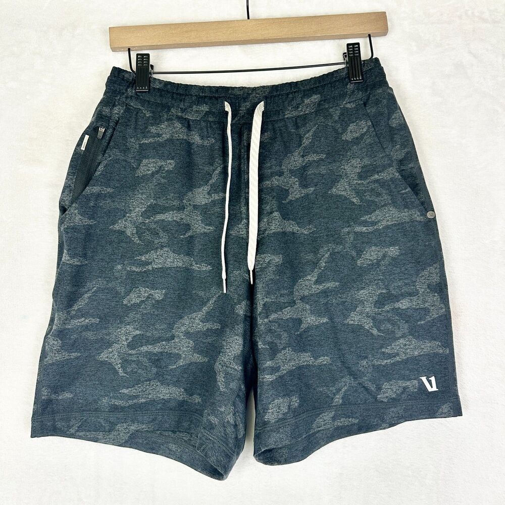 Vuori Men's Ponto Performance Short 7" Size Small Black Camo Dreamknit